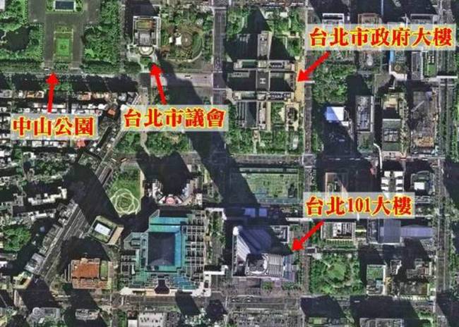 台北101等建筑物在照片上清晰可见(图片来源:“中时电子报”)
